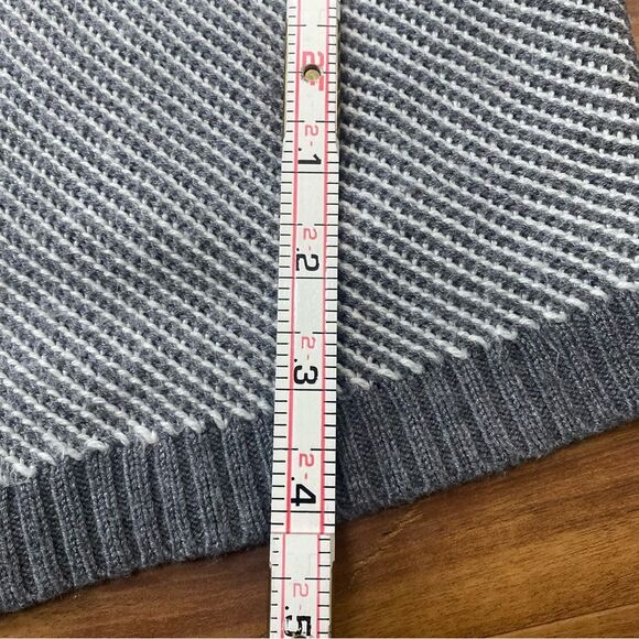 Gray Two Tone Wool Blend Oversized Cardigan Long Flowing Winter Size Small - Picture 12 of 12